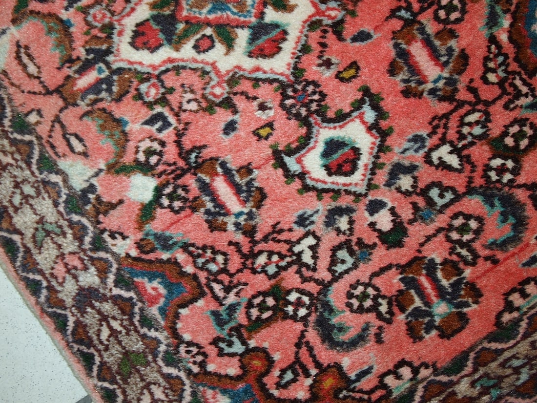 Handmade vintage Persian Lilihan rug 1.9' x 3' (59cm x 93cm) 1970s - 7