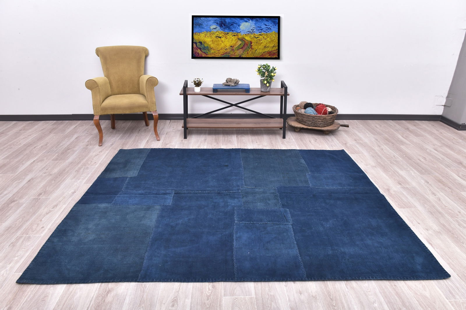 5'11'' x 7'11'' Turkish Hemp Patchwork Rug - 240052 (1 of 15)