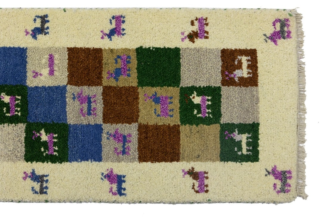 Multicolored Tribal 1'4X4 Indo-Gabbeh Oriental Rug - 10