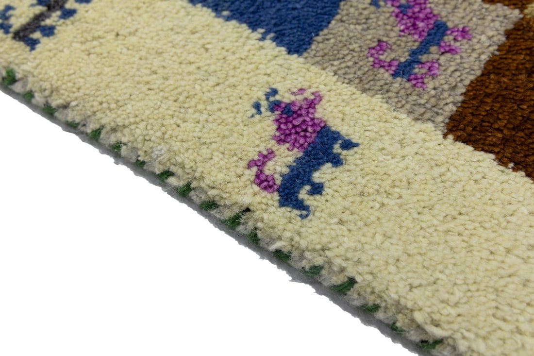 Multicolored Tribal 1'4X4 Indo-Gabbeh Oriental Rug - 11