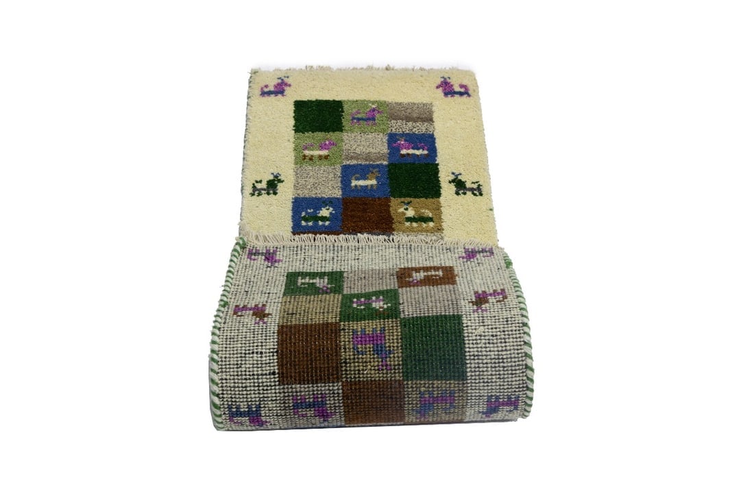 Multicolored Tribal 1'4X4 Indo-Gabbeh Oriental Rug - 12