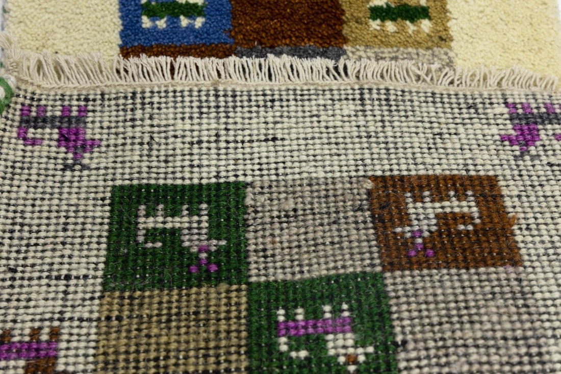 Multicolored Tribal 1'4X4 Indo-Gabbeh Oriental Rug - 13