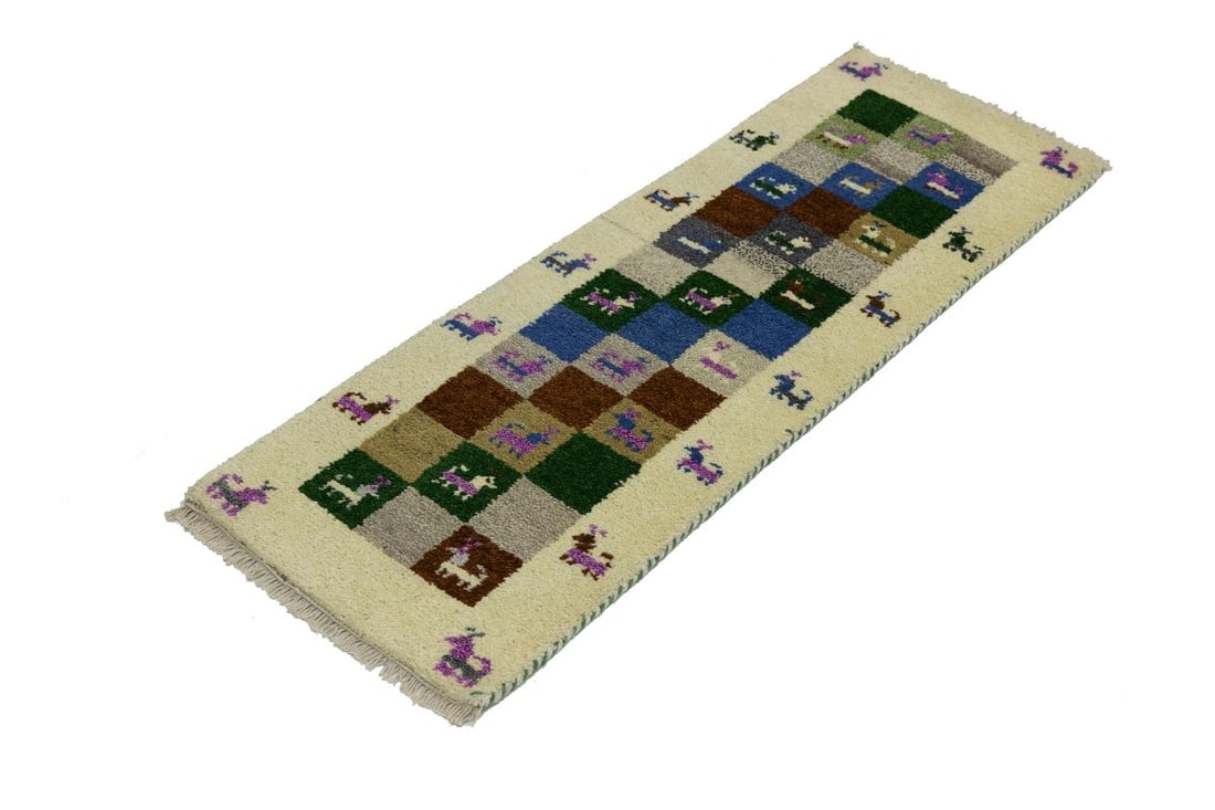 Multicolored Tribal 1'4X4 Indo-Gabbeh Oriental Rug - 3