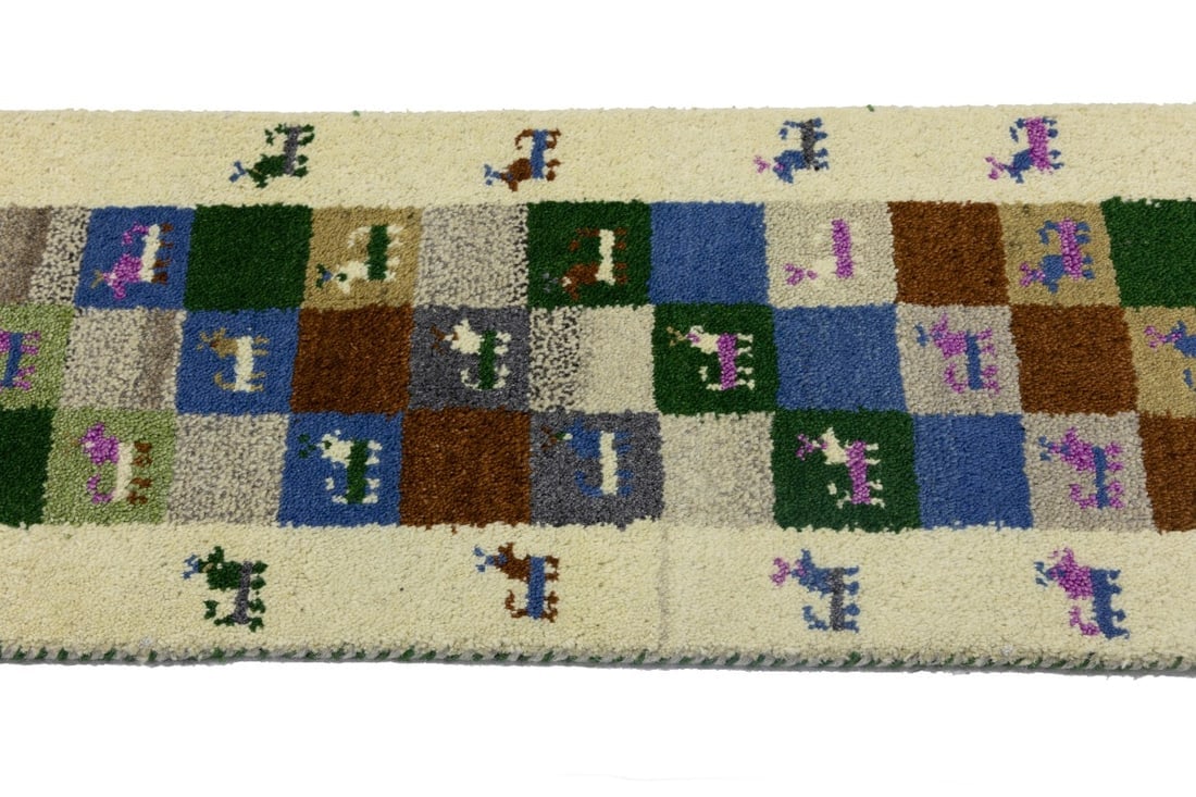 Multicolored Tribal 1'4X4 Indo-Gabbeh Oriental Rug - 7