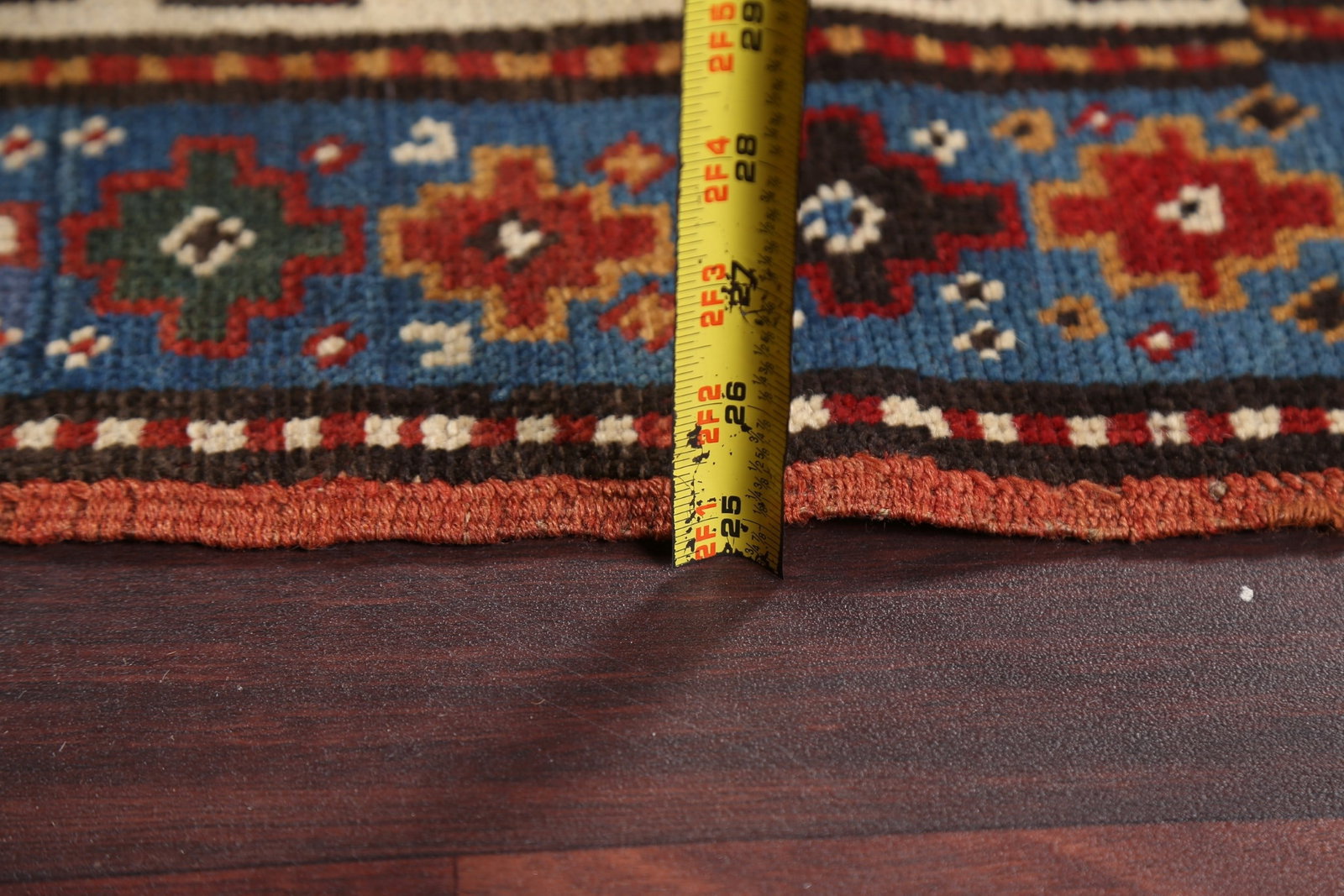 Pre-1900 Antique Vegetable Dye Kazak Oriental Rug 4x6 - 19