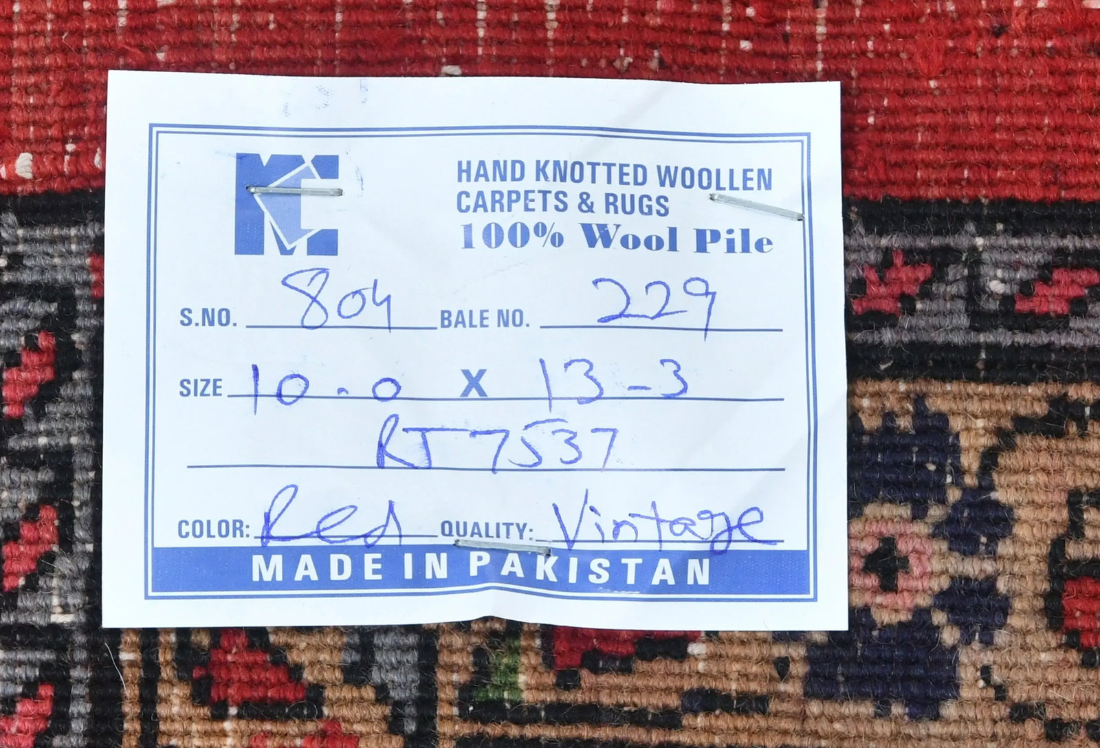 Vintage Orange-red Tribal Floral 10X13 Bidjar Persian Rug - 13