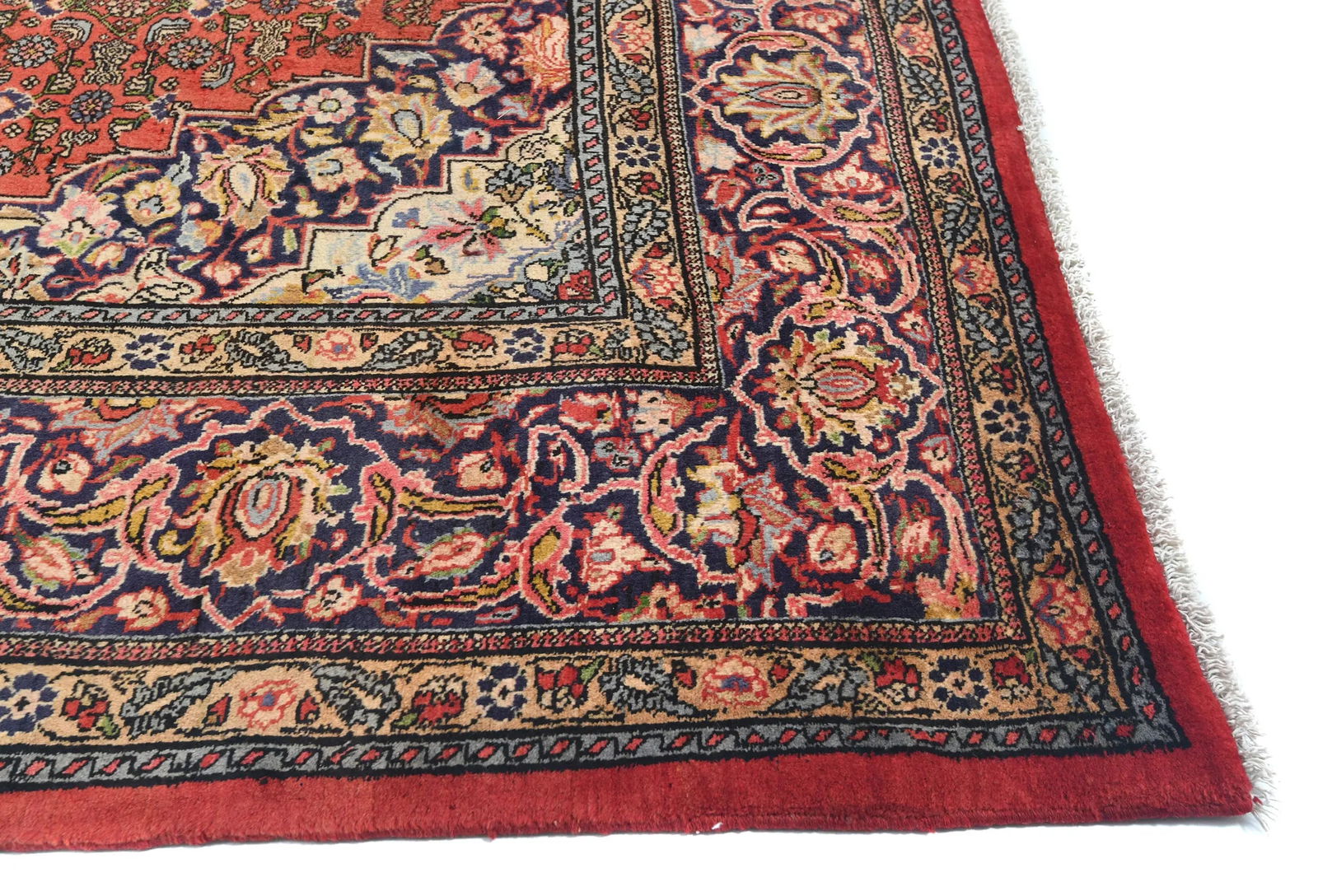 Vintage Orange-red Tribal Floral 10X13 Bidjar Persian Rug - 8