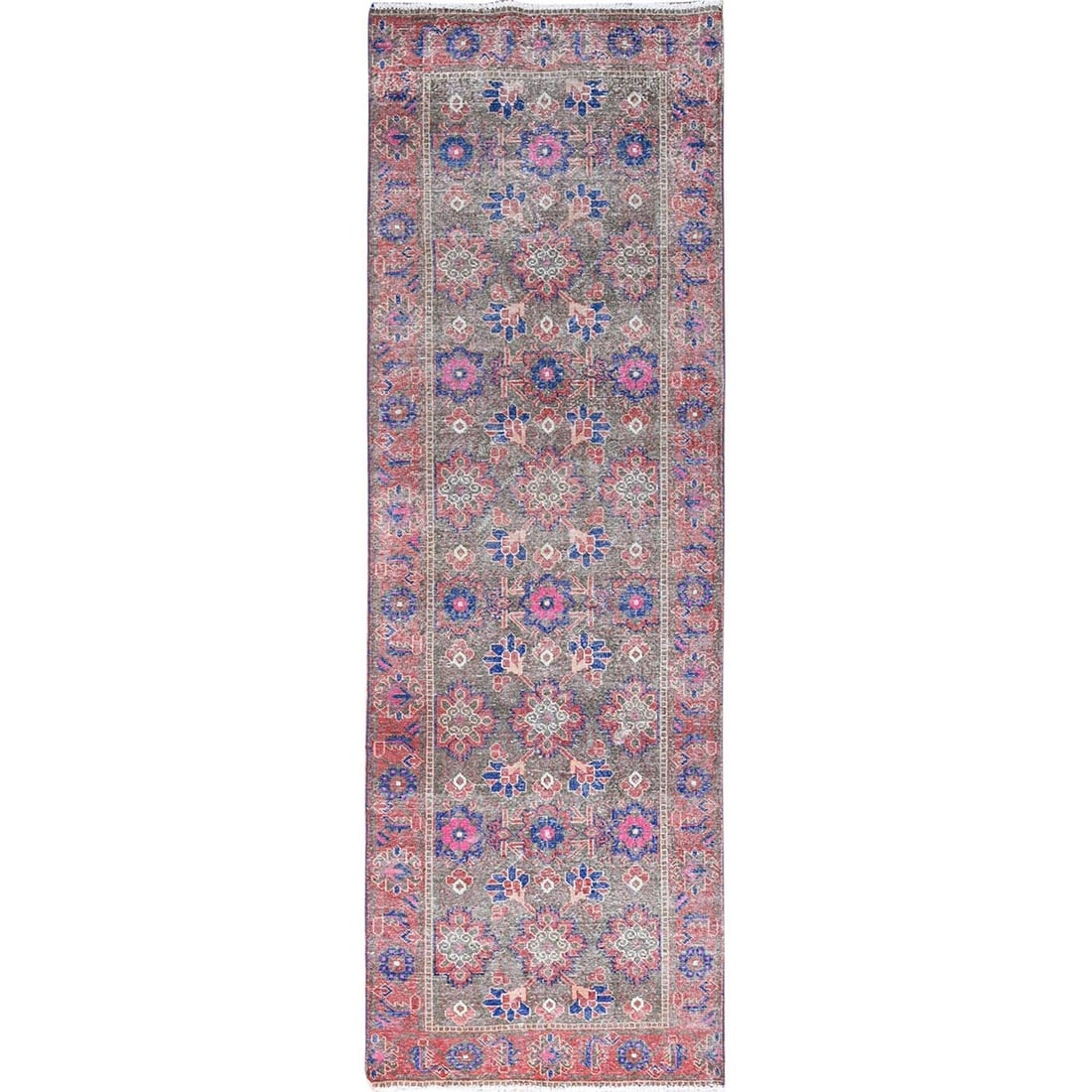 Gray Zoroastrian North West Village Vintage Runner Oriental Rug: Title: Gray Zoroastrian North West Village Vintage Runner Oriental Rug Description: This is a truly genuine one-of-a-kind. It has been Knotted for months and months in the centuries-old weaving crafts