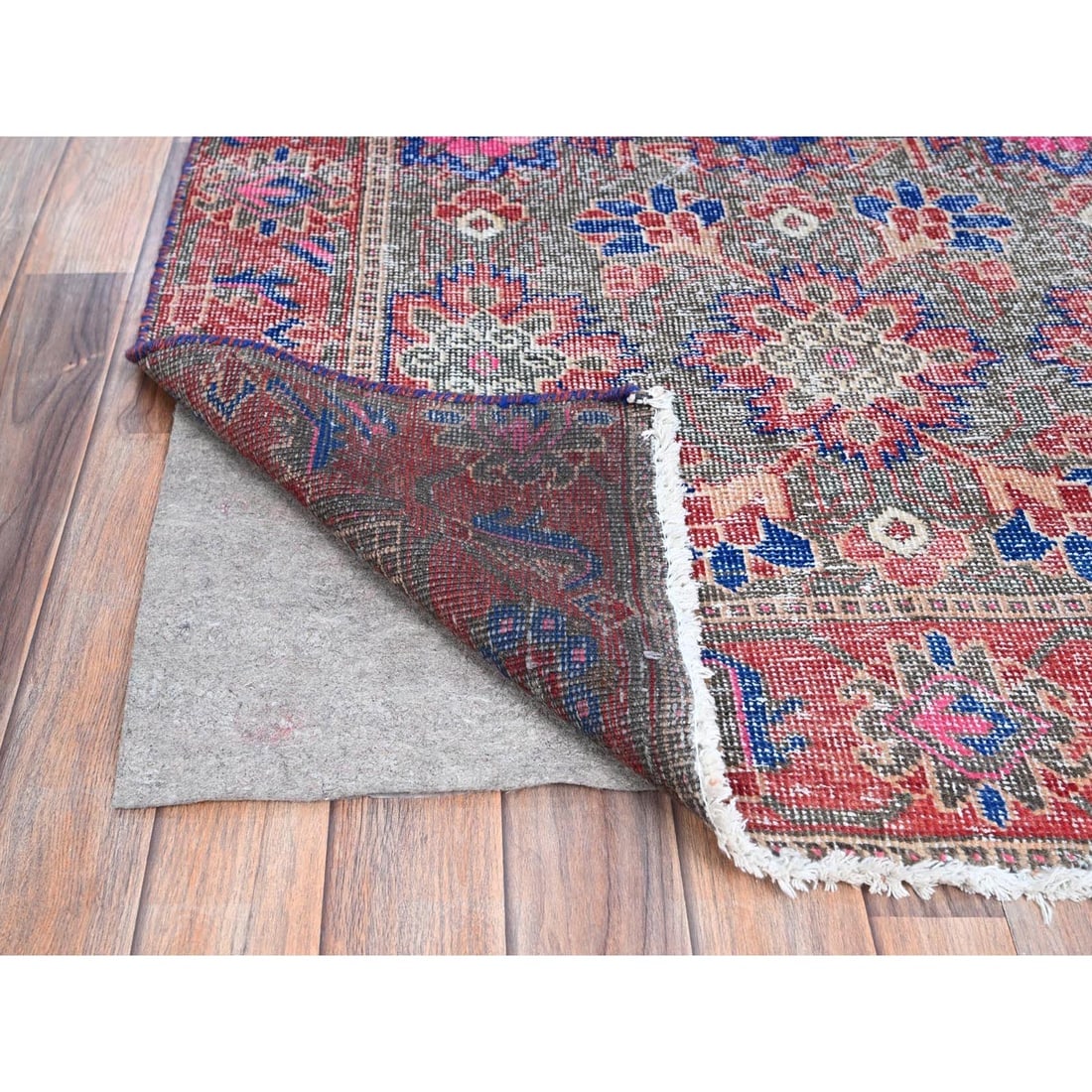Gray Zoroastrian North West Village Vintage Runner Oriental Rug - 3