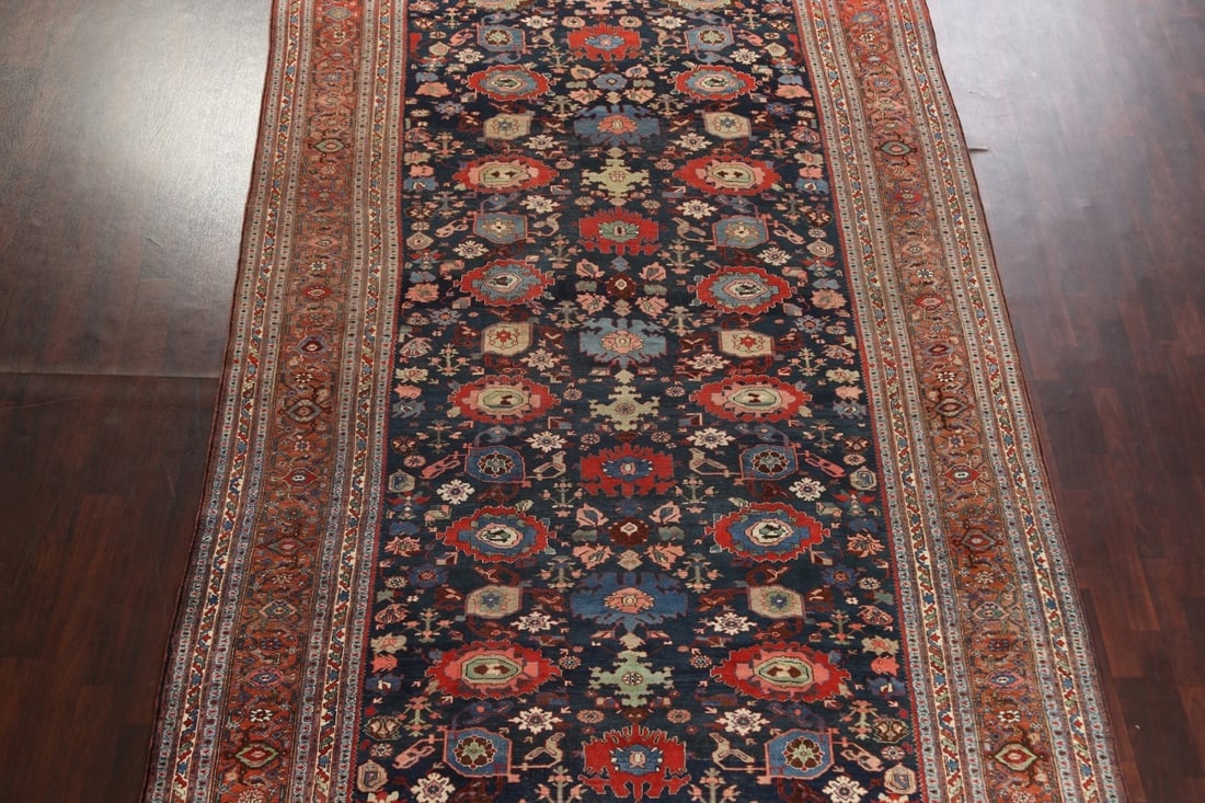 Pre-1900 Antique Vegetable Dye Bidjar Halvaei Persian Rug 8x13 - 4