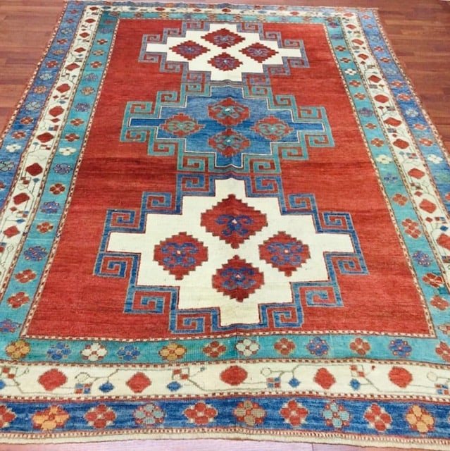 Antique Large size Kazak caucasian Rug-3424 - 6