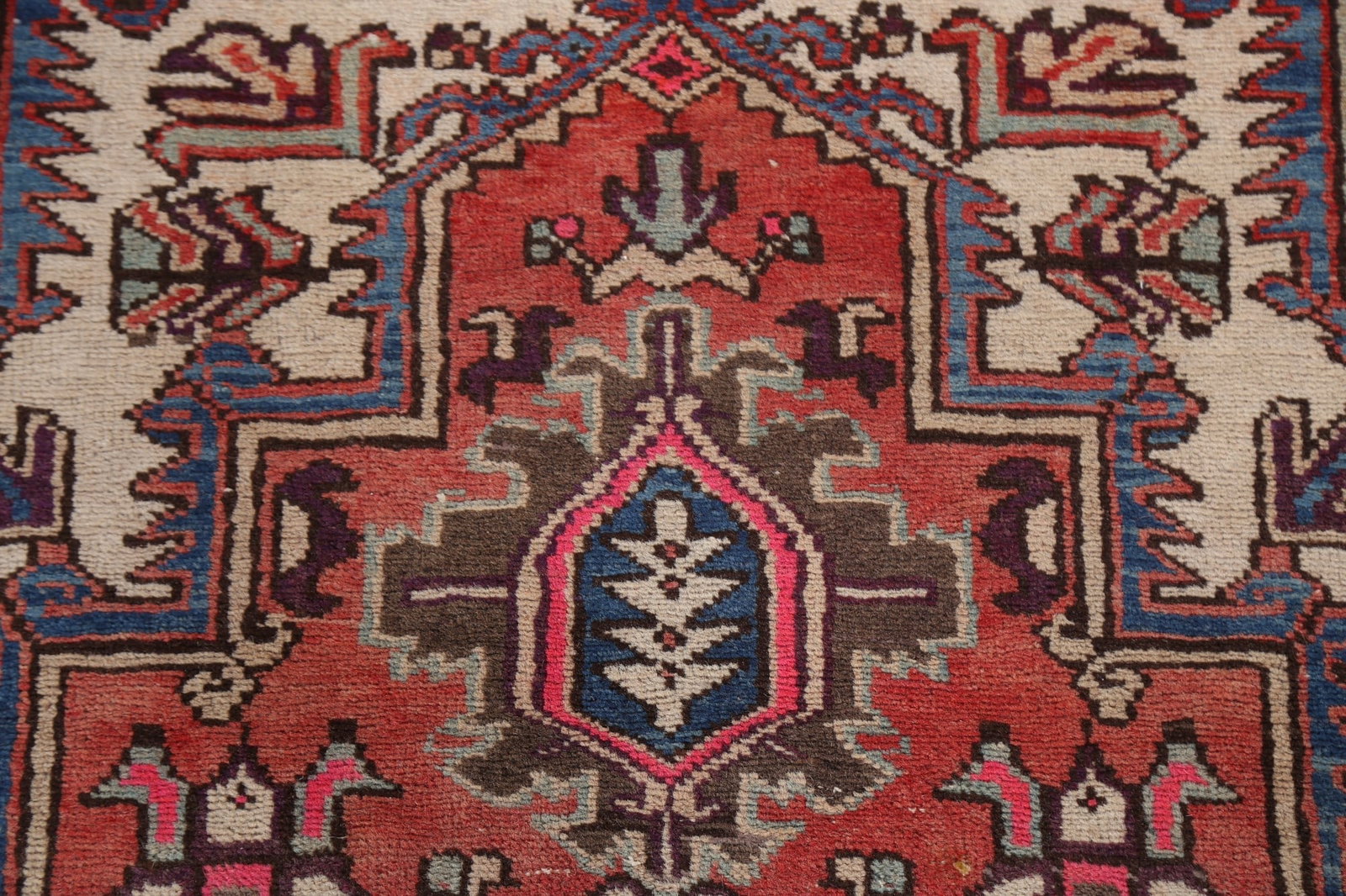 Antique Geometric Heriz Persian Area Rug 5x10 - 11