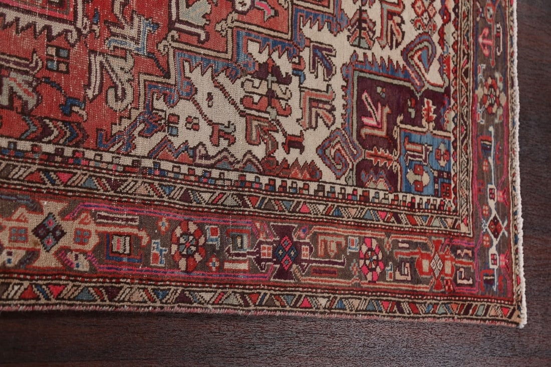 Antique Geometric Heriz Persian Area Rug 5x10 - 16