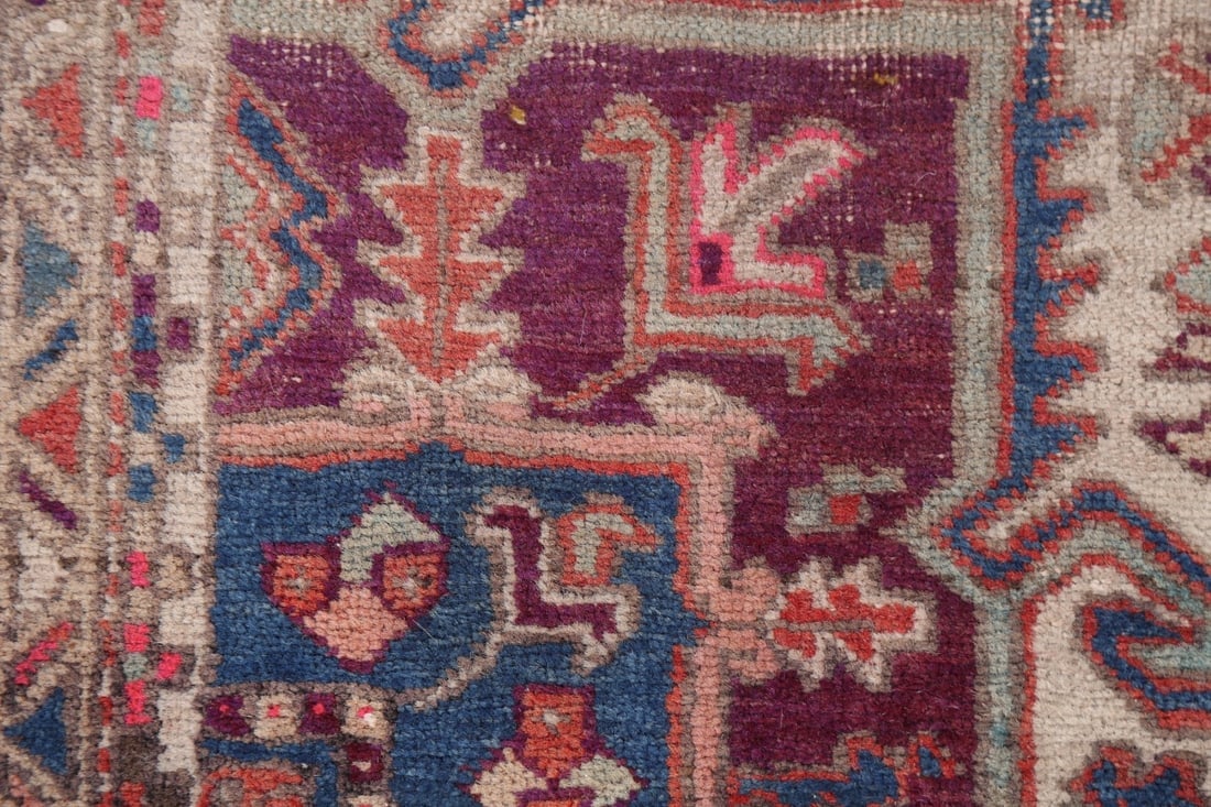 Antique Geometric Heriz Persian Area Rug 5x10 - 9