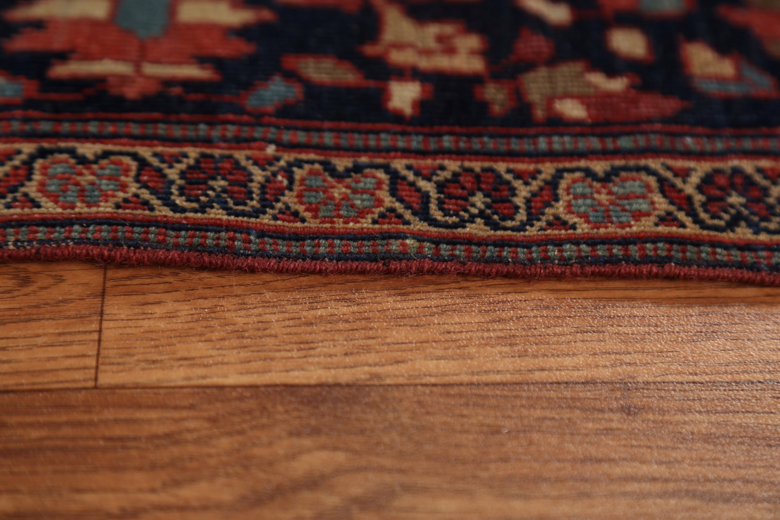 Pre-1900 Antique Vegetable Dye Sarouk Farahan Persian Rug 4x5 - 18