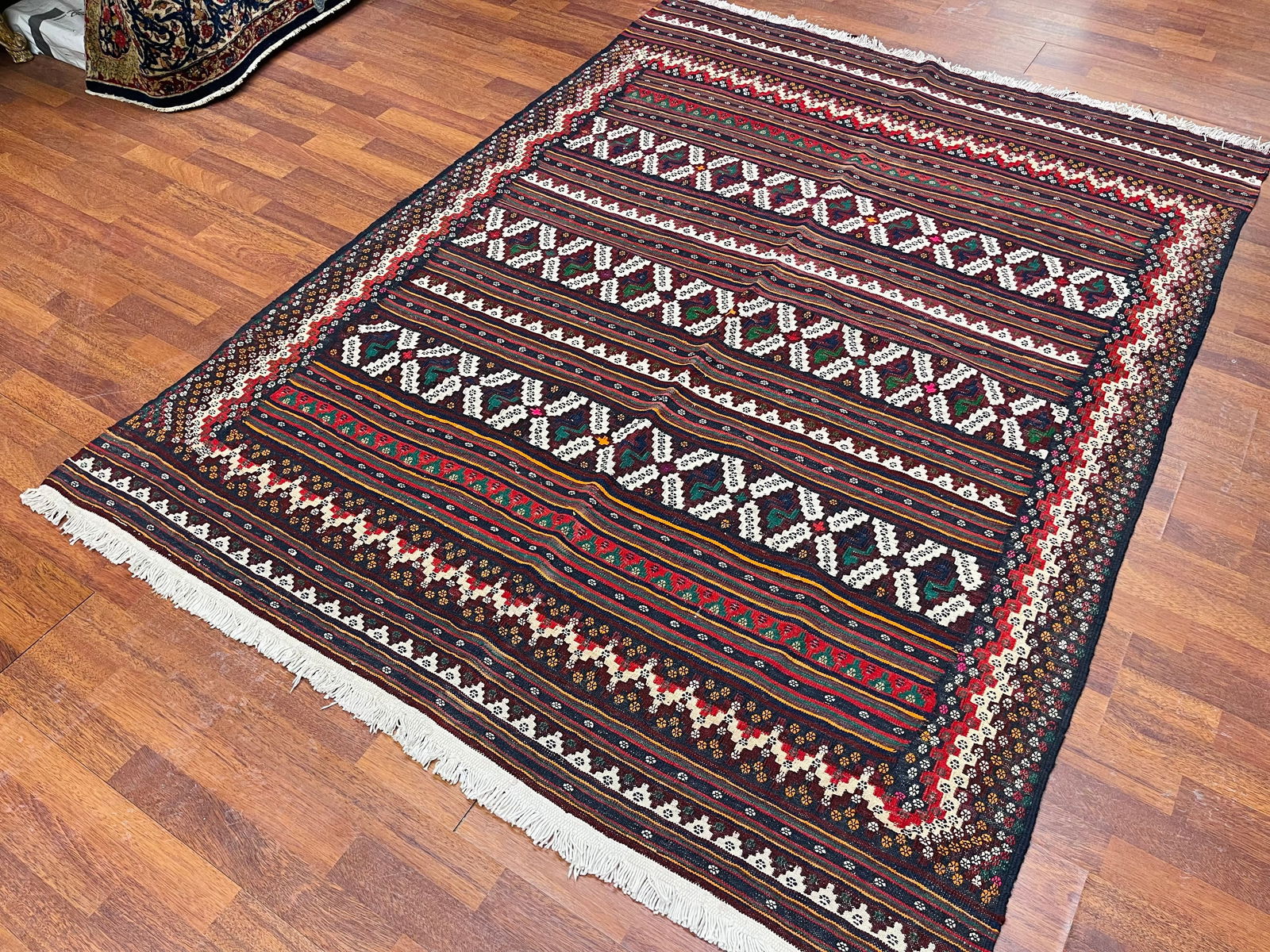 Vintage Turkish jajim- Kilim -5260 - 7