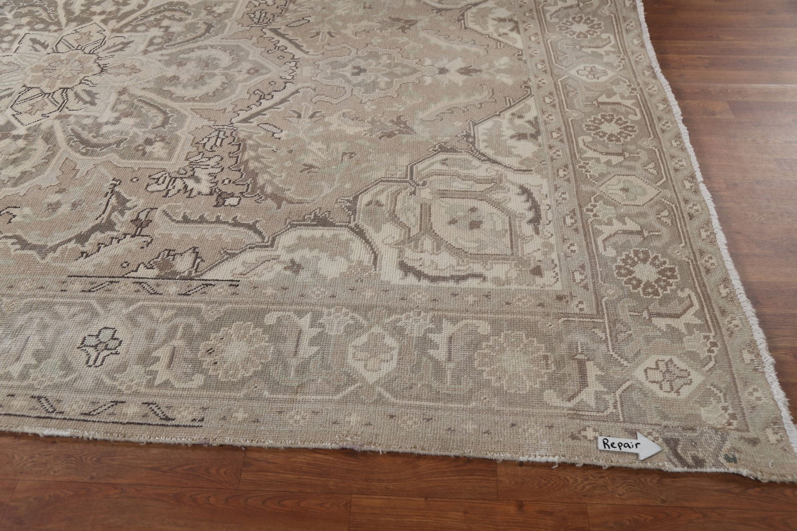 Antique Geometric Heriz Persian Area Rug 8x11 - 14