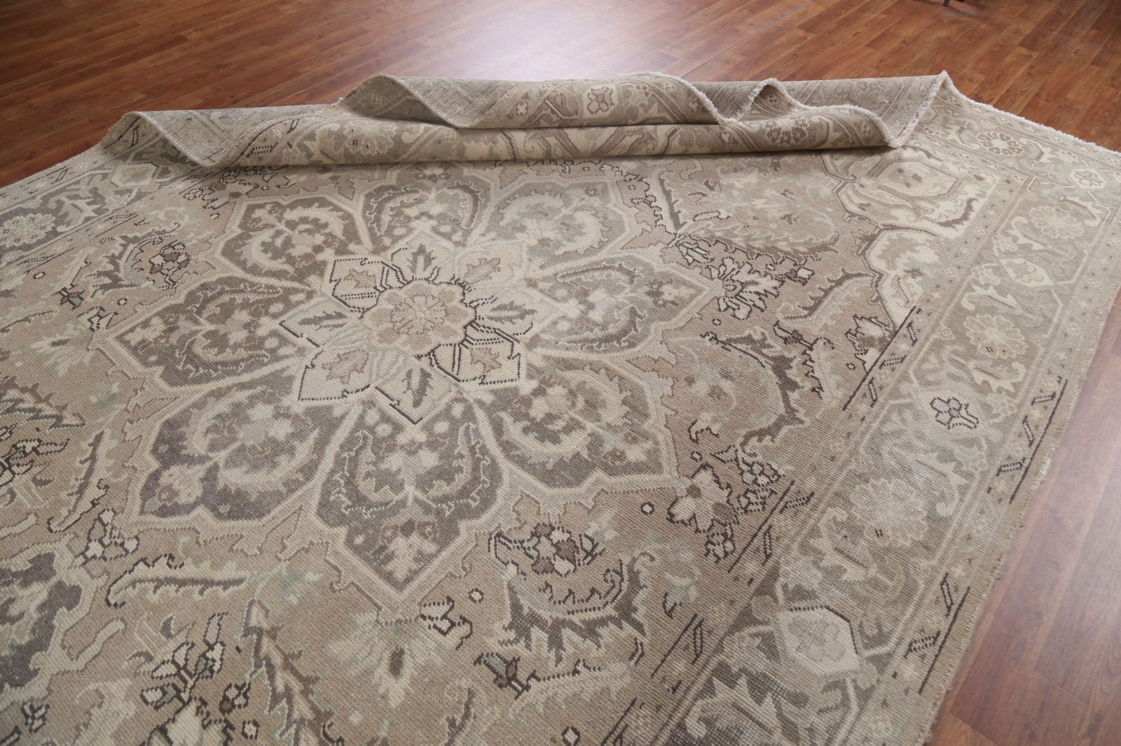 Antique Geometric Heriz Persian Area Rug 8x11 - 20