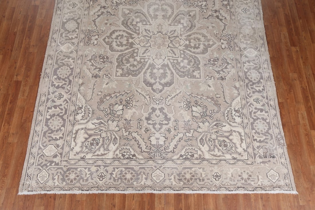 Antique Geometric Heriz Persian Area Rug 8x11 - 6