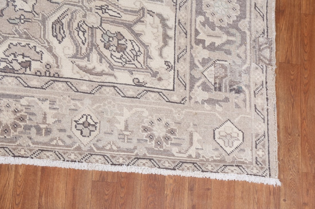 Antique Geometric Heriz Persian Area Rug 8x11 - 7