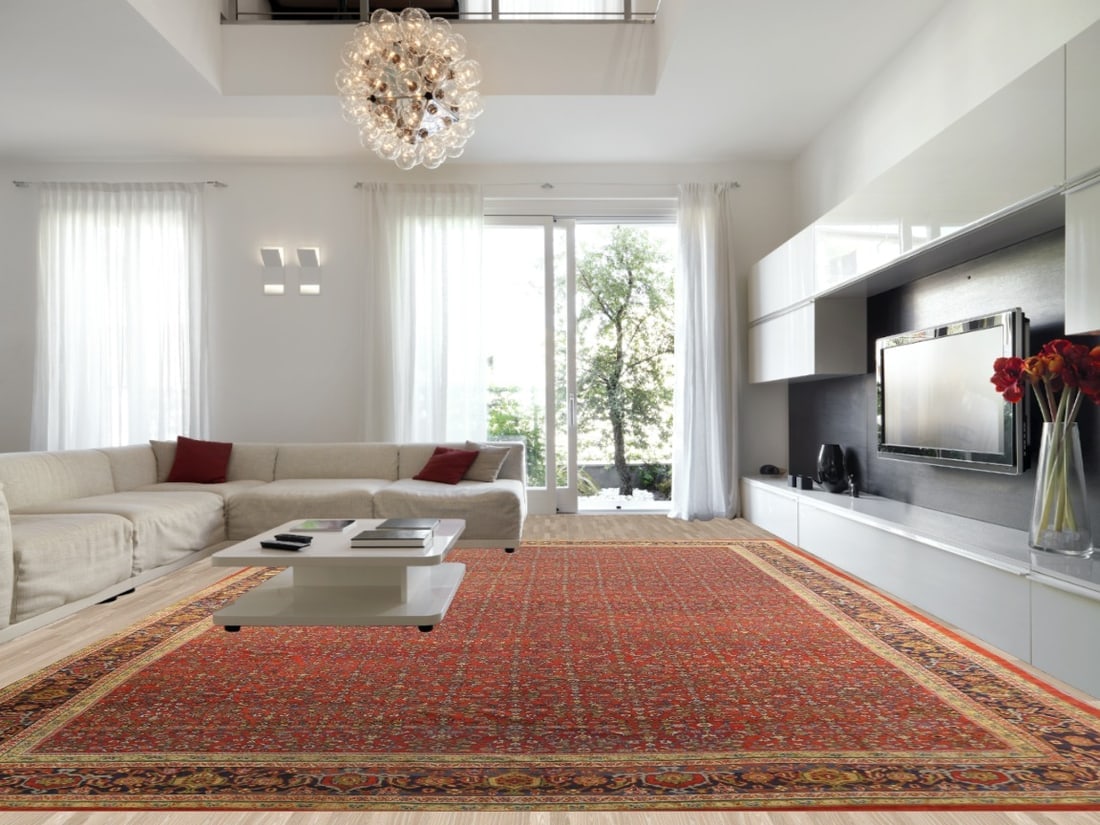 Pre-1900 Antique Vegetable Dye Sultanabad Persian Rug 15x22 - 2