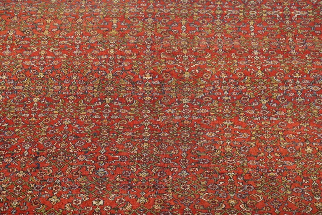 Pre-1900 Antique Vegetable Dye Sultanabad Persian Rug 15x22 - 5