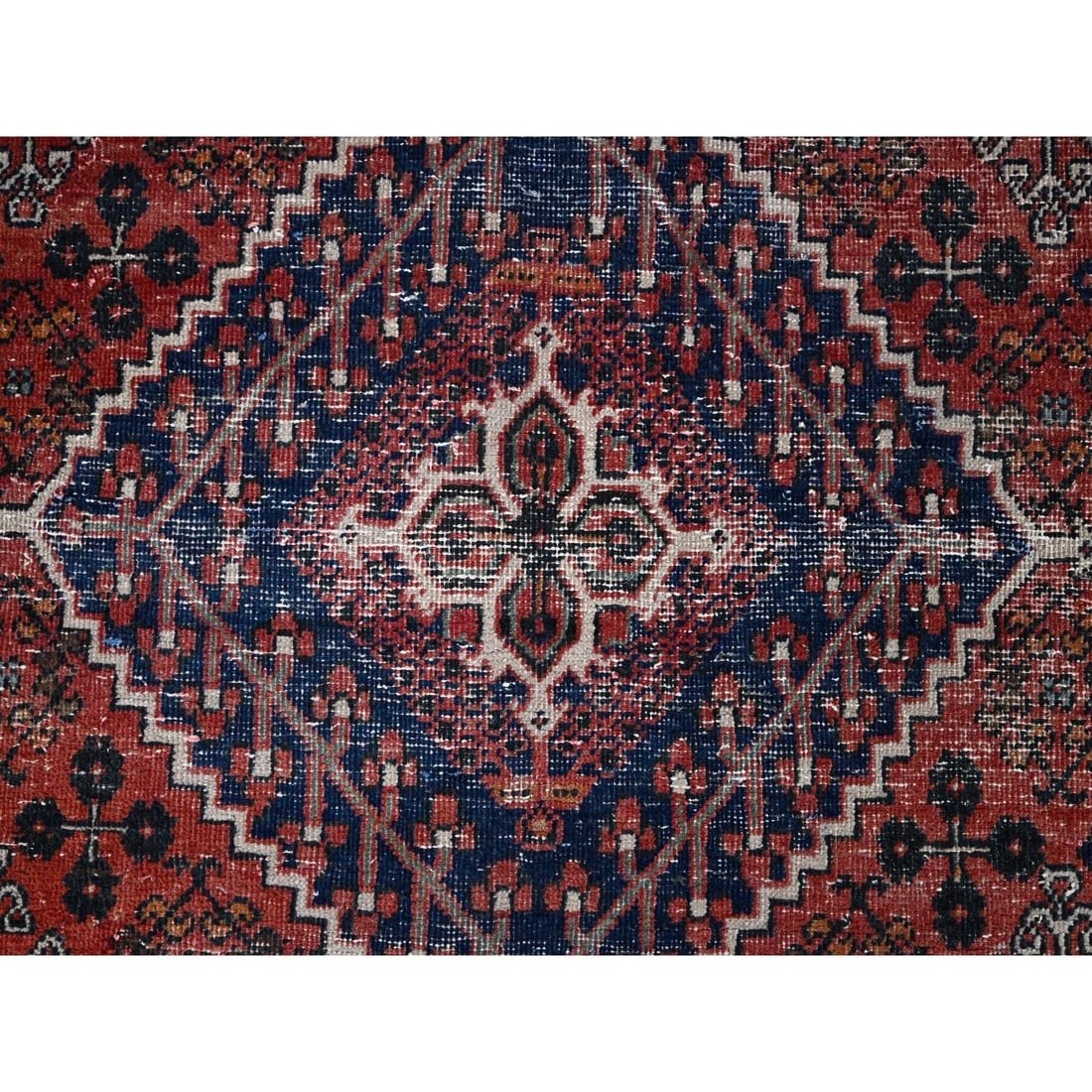 Bossa Nova Red Vintage Soft Wool Zoroastrian Joshagan Oriental Rug - 8