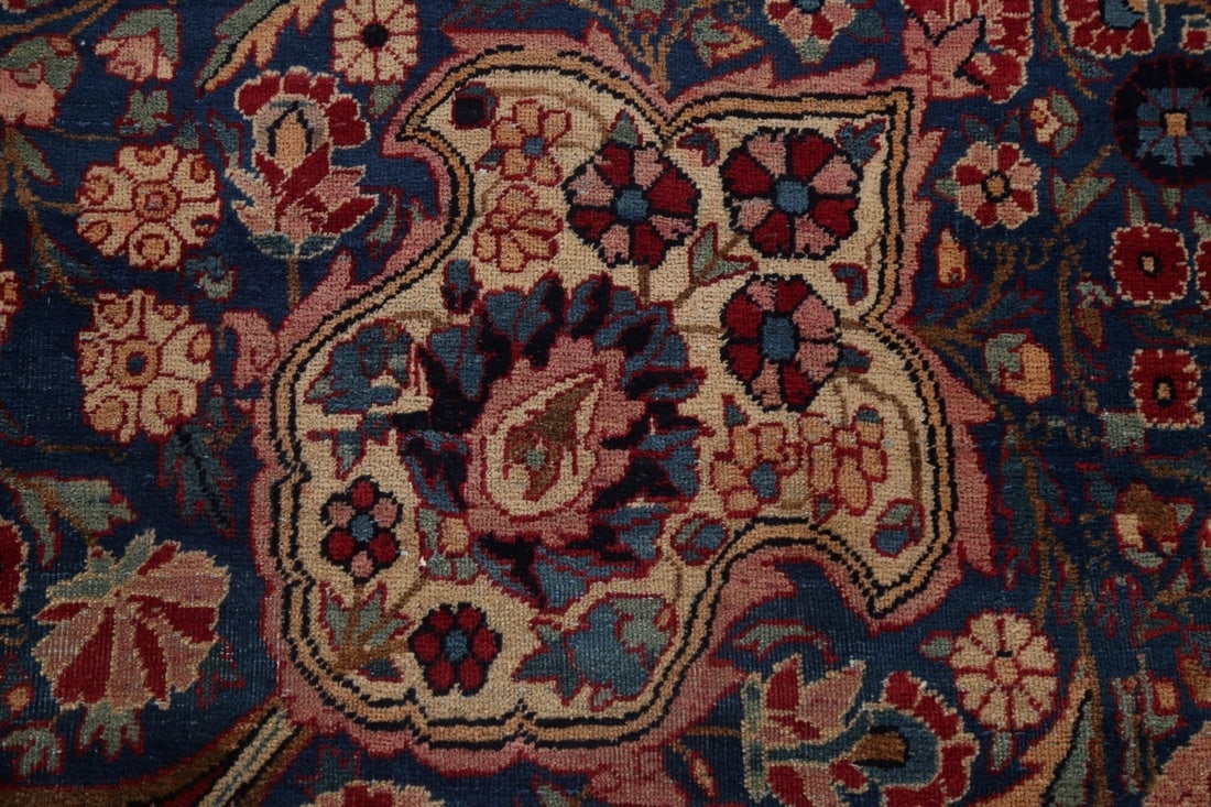 Pre-1900 Antique Vegetable Dye Yazd Large Persian Rug 11x16 - 10