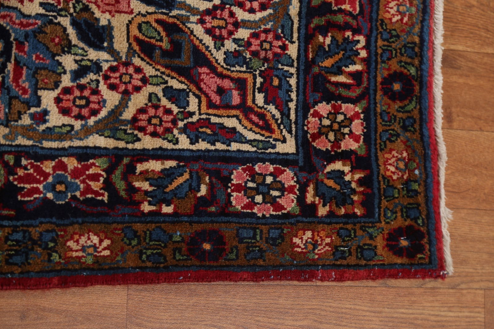 Pre-1900 Antique Vegetable Dye Yazd Large Persian Rug 11x16 - 16