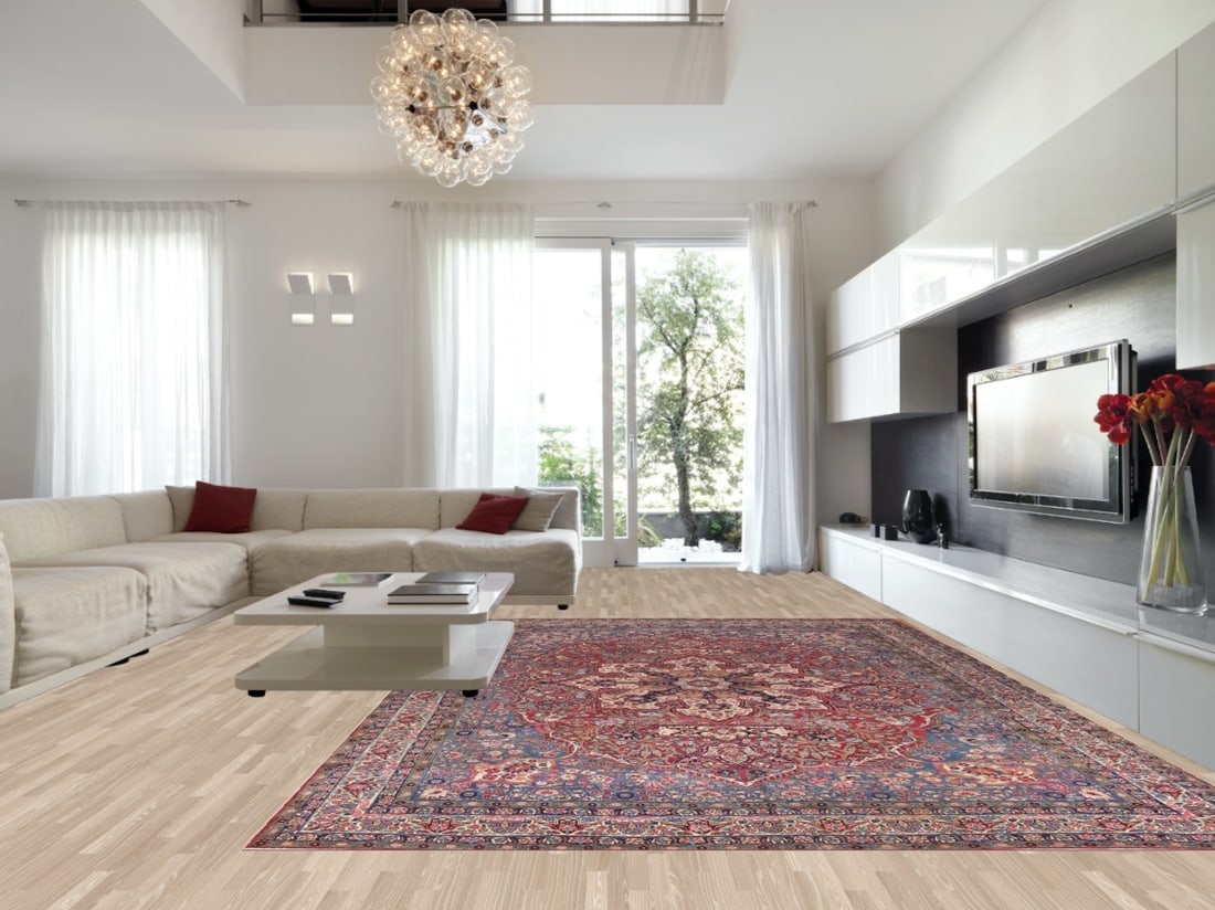 Pre-1900 Antique Vegetable Dye Yazd Large Persian Rug 11x16 - 2