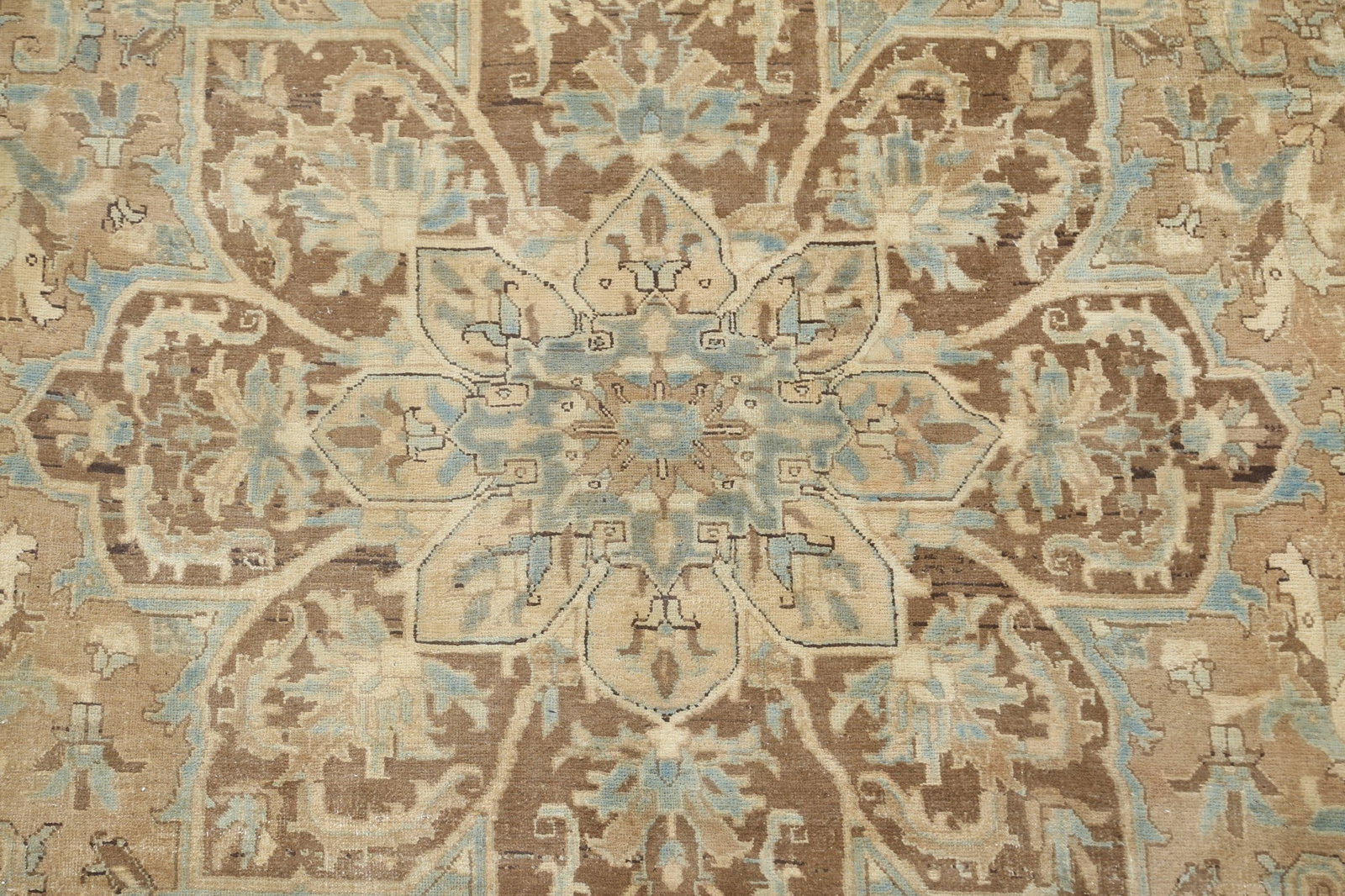 Antique Geometric Heriz Persian Area Rug 7x11 - 5