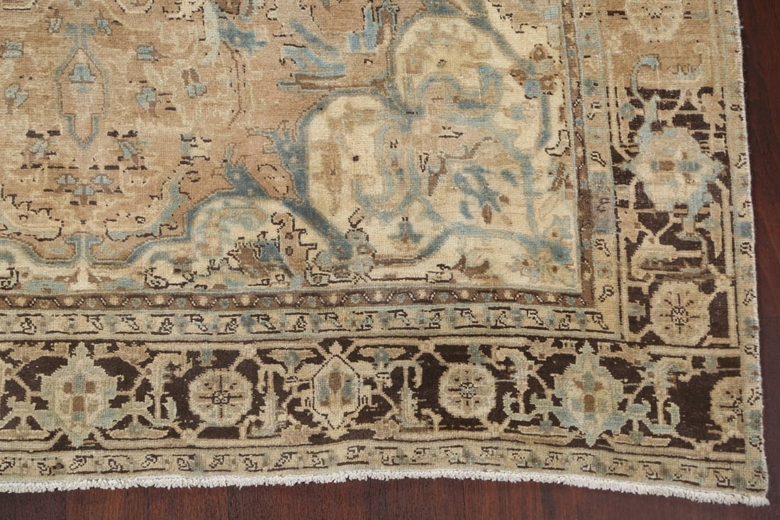 Antique Geometric Heriz Persian Area Rug 7x11 - 7