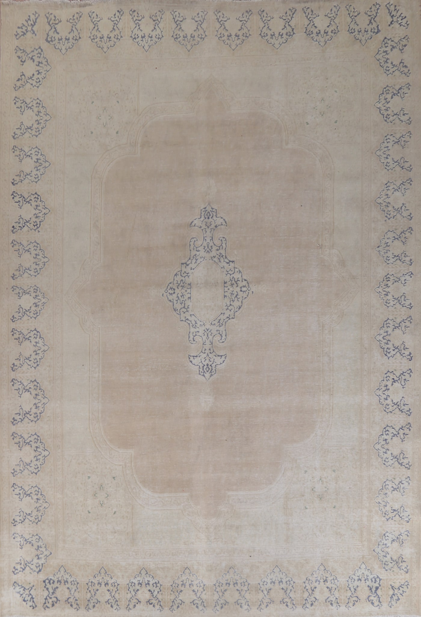 Antique Wool Kerman Persian Area Rug 10x13: Title:Antique Wool Kerman Persian Area Rug 10x13Origin:A Beautiful Genuine Iran ( Persia ) Kerman rug is Hand Knotted by skillful weavers in Iran ( Persia ) with 100% Wool Material. This rug is in