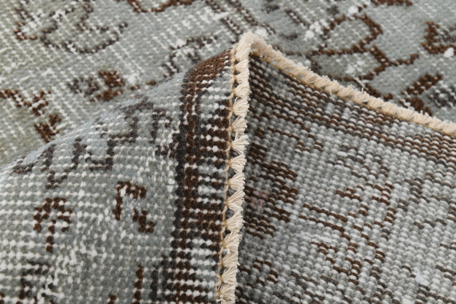 6'2'' x 9'7'' Handmade Vintage Wool Rug - 17992 - 17