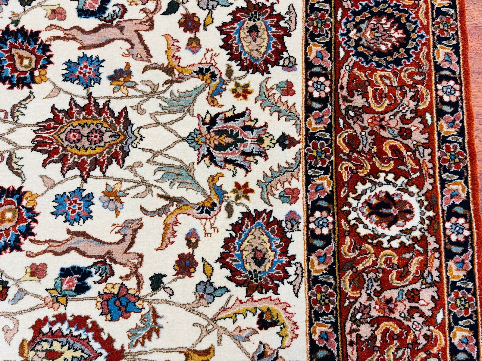 Vintage Tabriz design Hunting Rug-4877 - 10