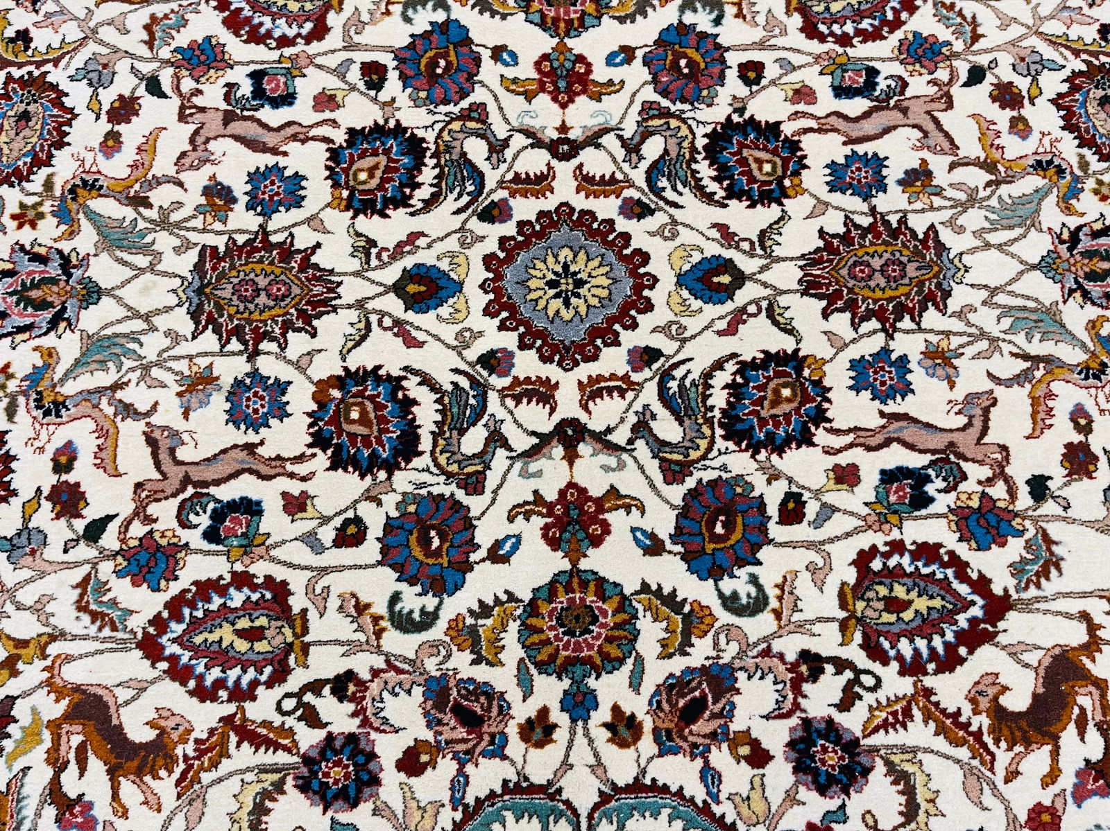 Vintage Tabriz design Hunting Rug-4877 - 8