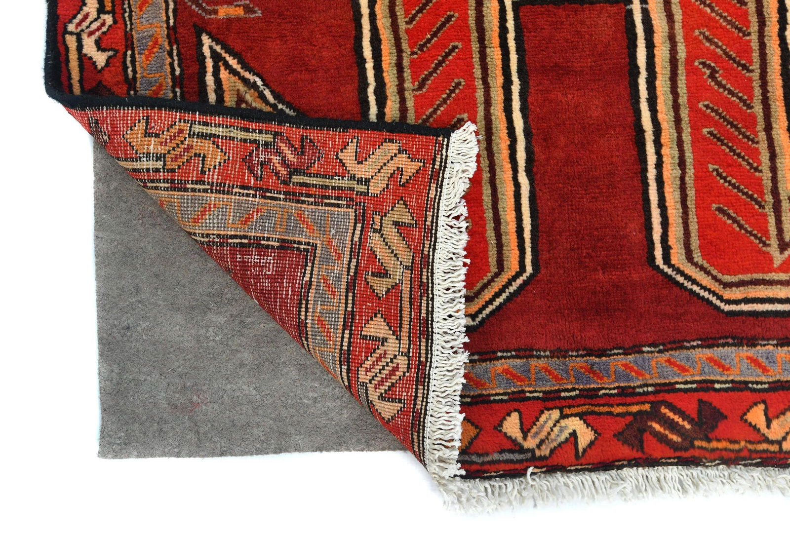 Vintage Purple-navy Tribal 3'6X10'5 Meshkin Persian Runner Rug - 12