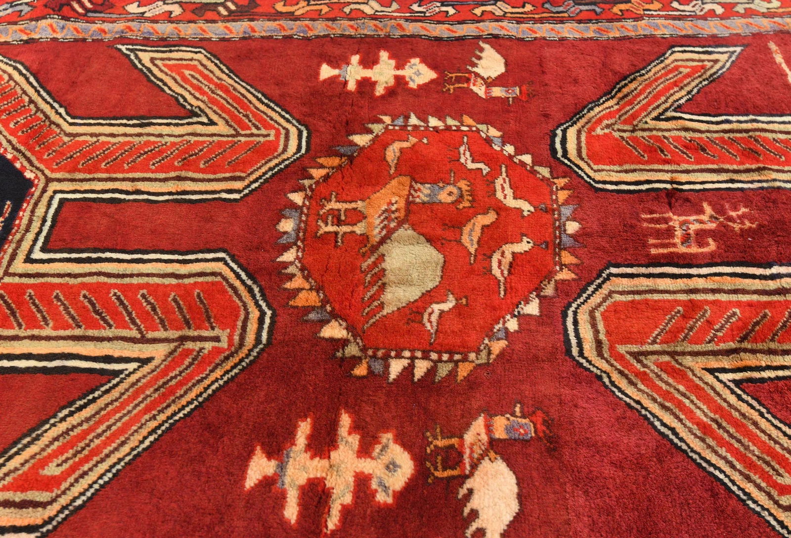 Vintage Purple-navy Tribal 3'6X10'5 Meshkin Persian Runner Rug - 5