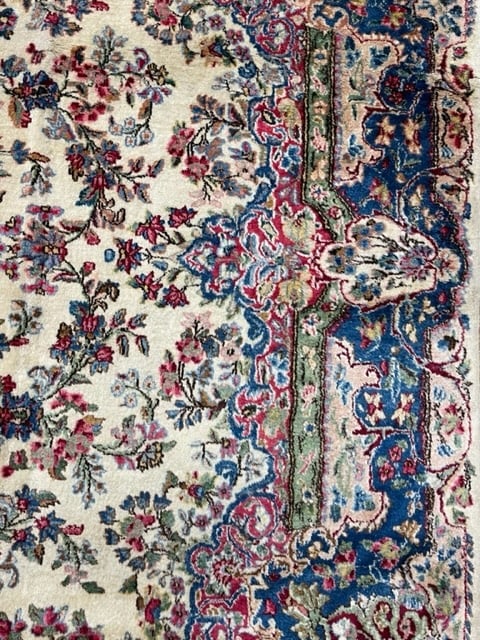 Antique square size Ravar kirman rug-3898 - 4