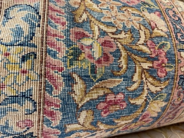 Antique square size Ravar kirman rug-3898 - 8