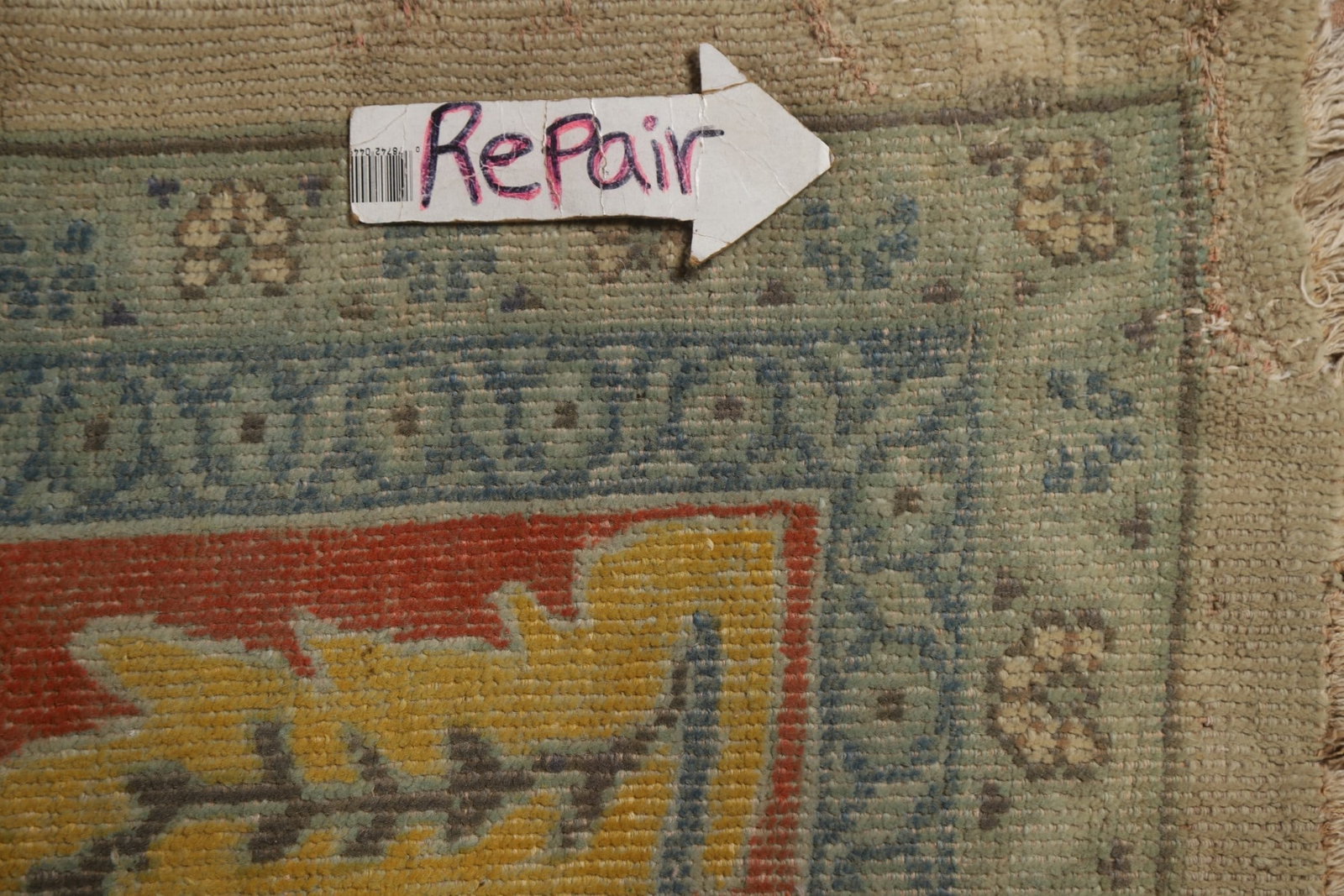 Palace Size Antique Vegetable Dye Sultanabad Persian Rug 14x20 - 14