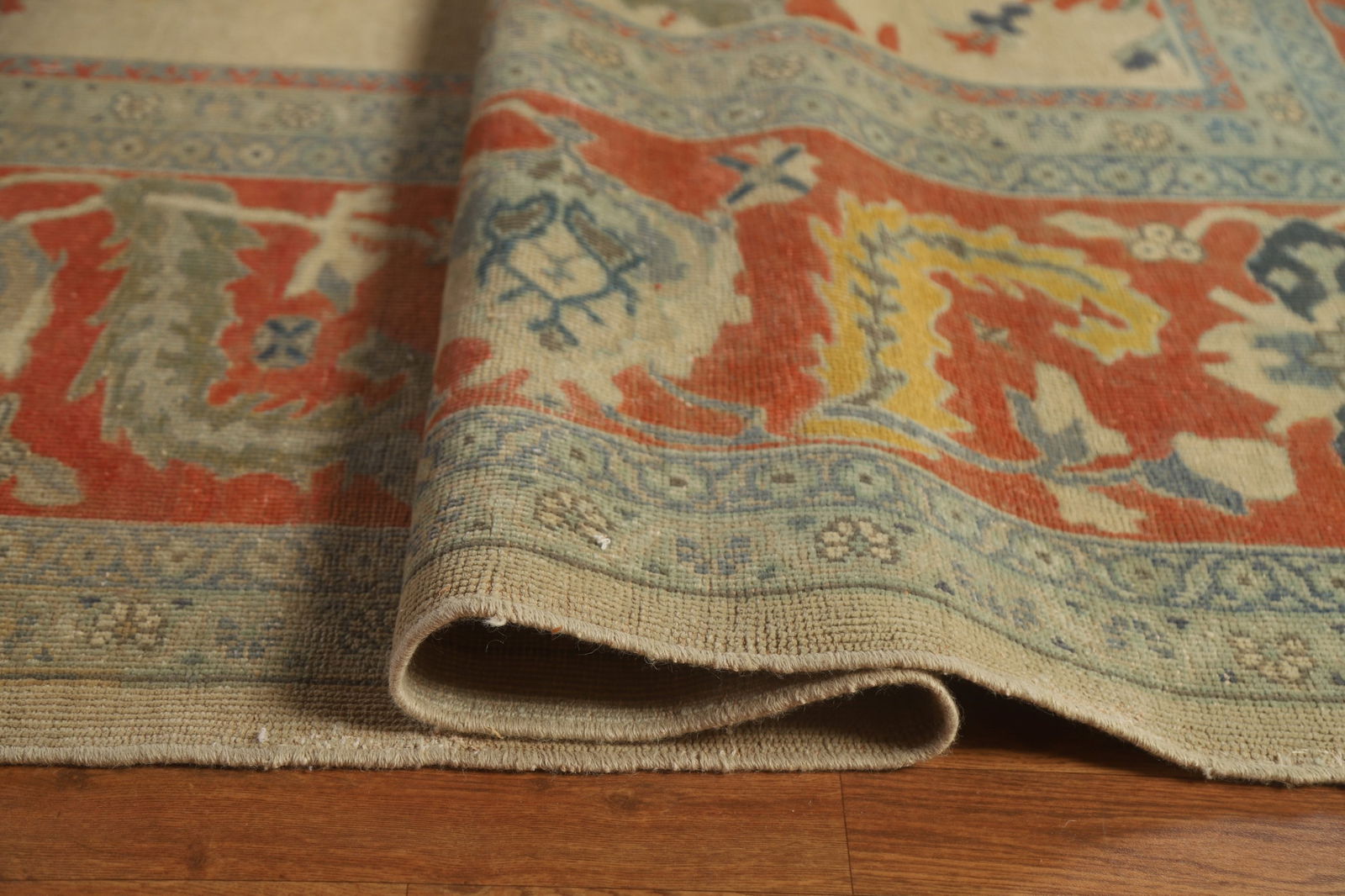 Palace Size Antique Vegetable Dye Sultanabad Persian Rug 14x20 - 16