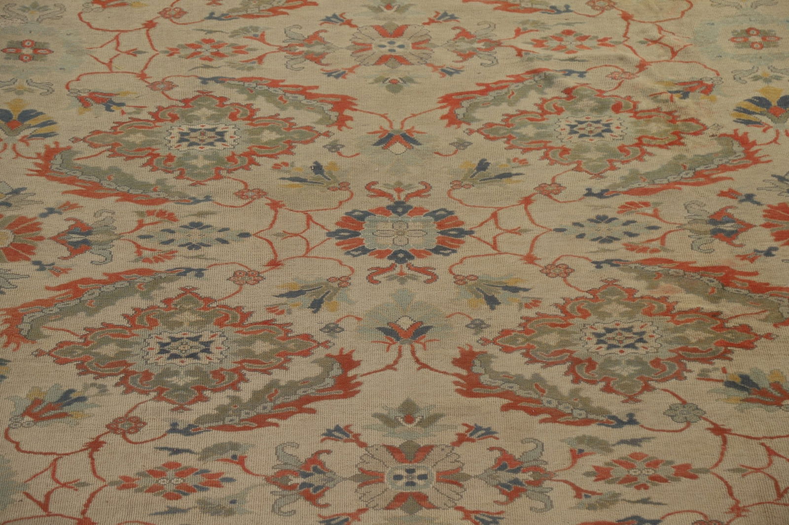 Palace Size Antique Vegetable Dye Sultanabad Persian Rug 14x20 - 5