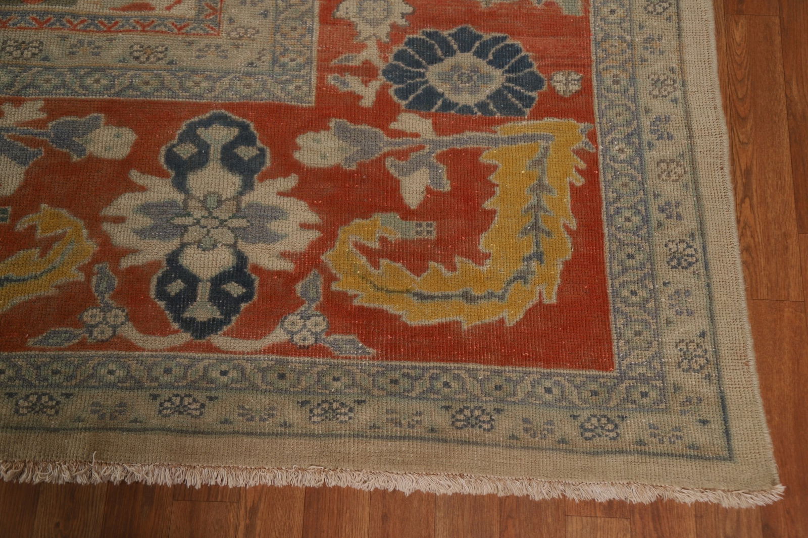 Palace Size Antique Vegetable Dye Sultanabad Persian Rug 14x20 - 7