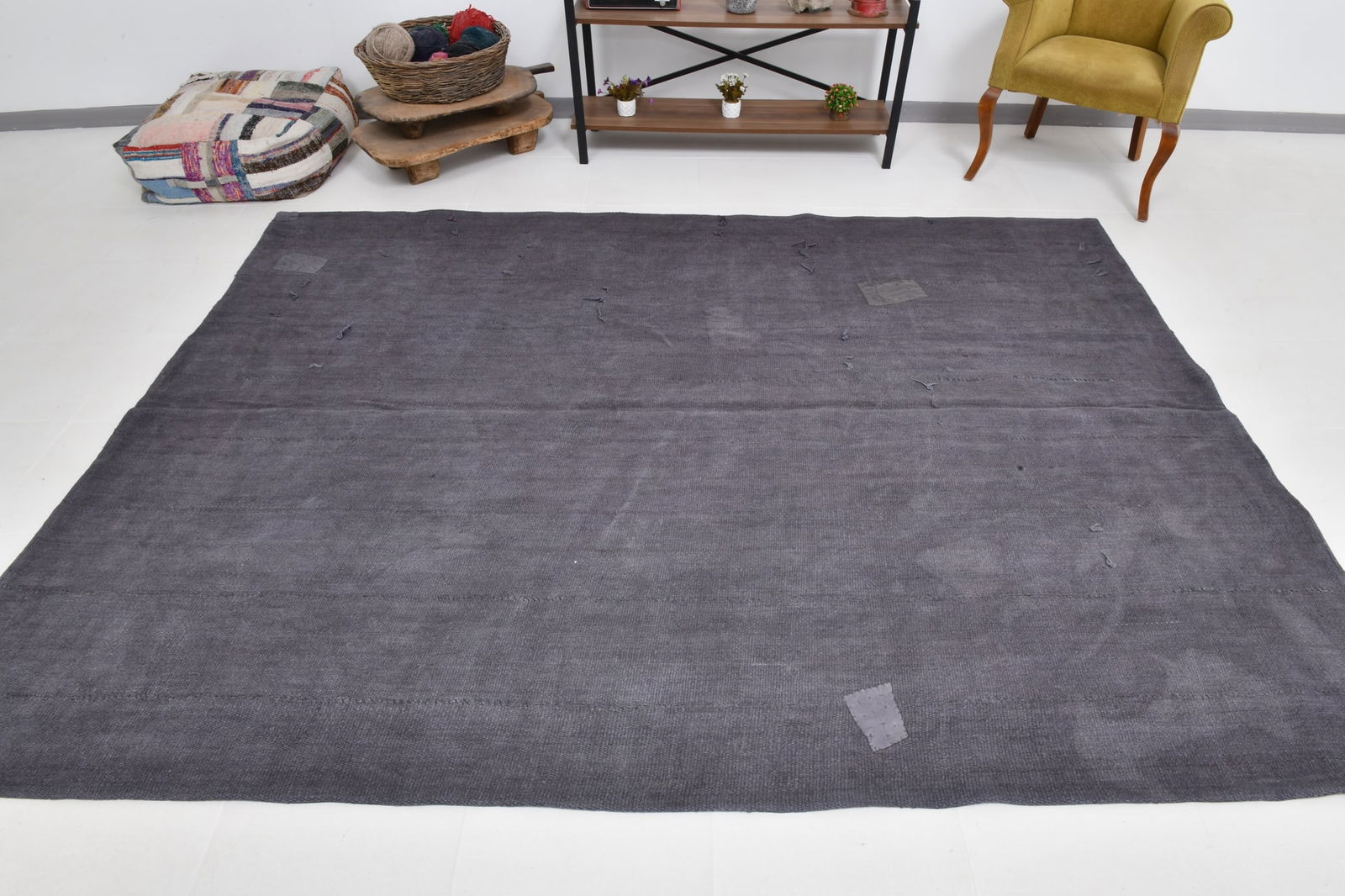 7'1'' x 9'4'' Turkish Vintage Hemp Rug - 52914 - 3