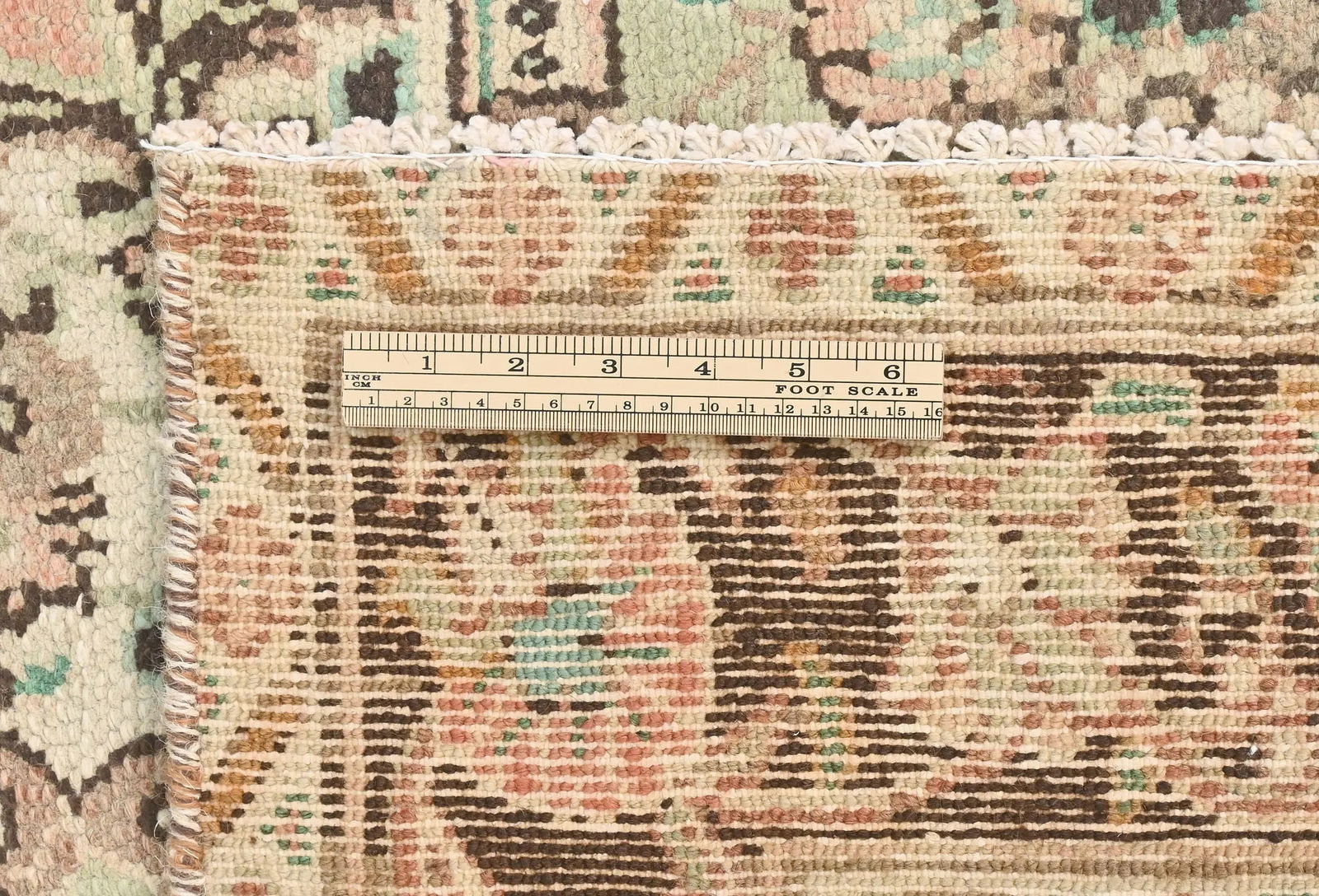 Semi Antique Muted Floral 7X10 Distressed Vintage Oriental Rug - 11