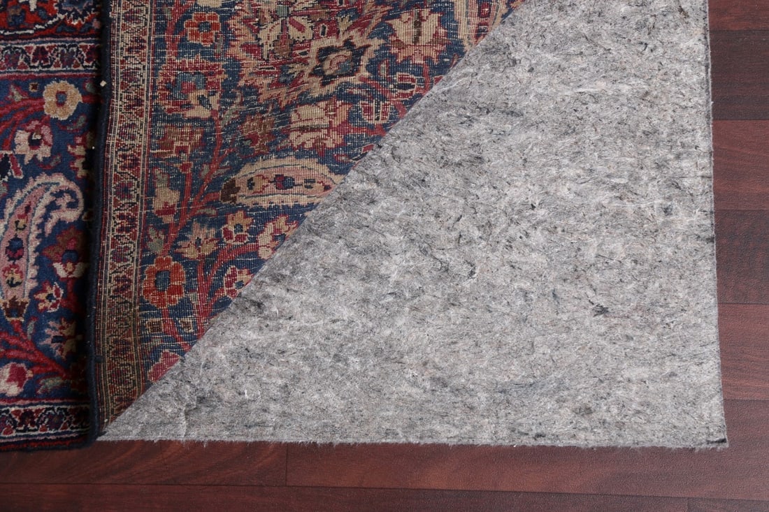 Pre-1900 Antique Vegetable Dye Mashad Persian Square Rug 12x12 - 8