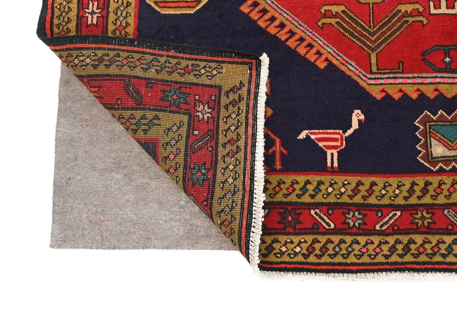 Vintage Purple Tribal 5X10 Meshkin Persian Runner Rug - 12