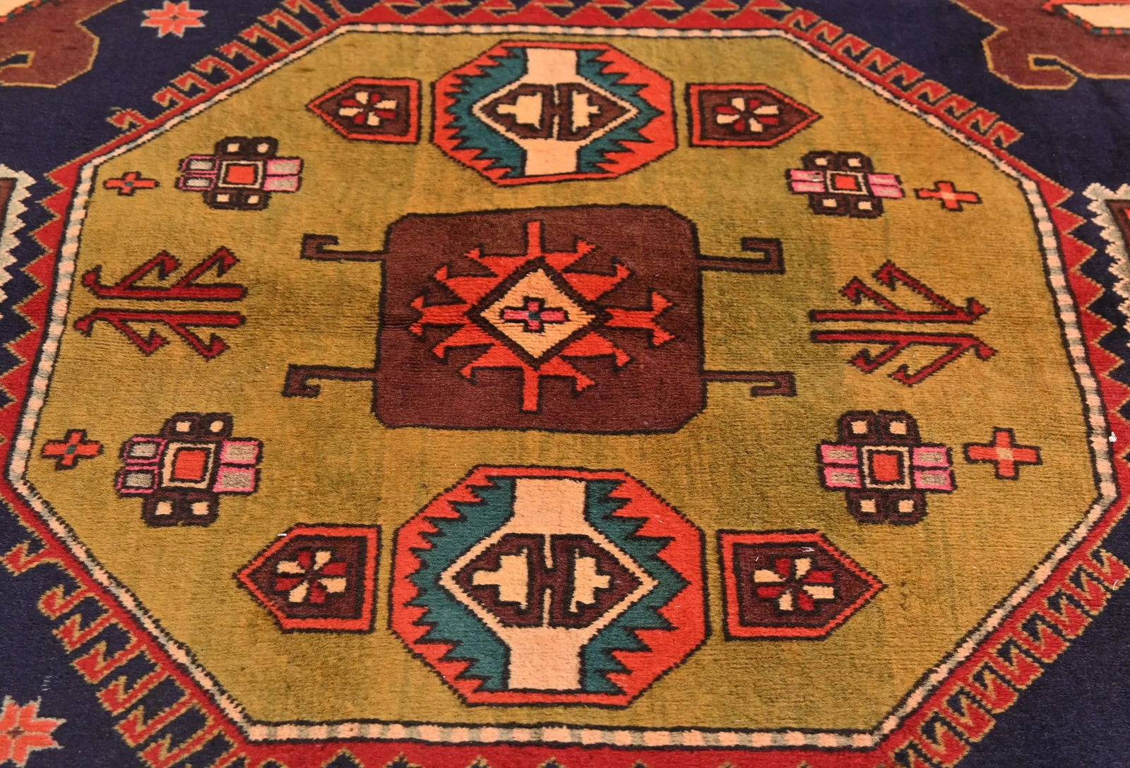 Vintage Purple Tribal 5X10 Meshkin Persian Runner Rug - 5