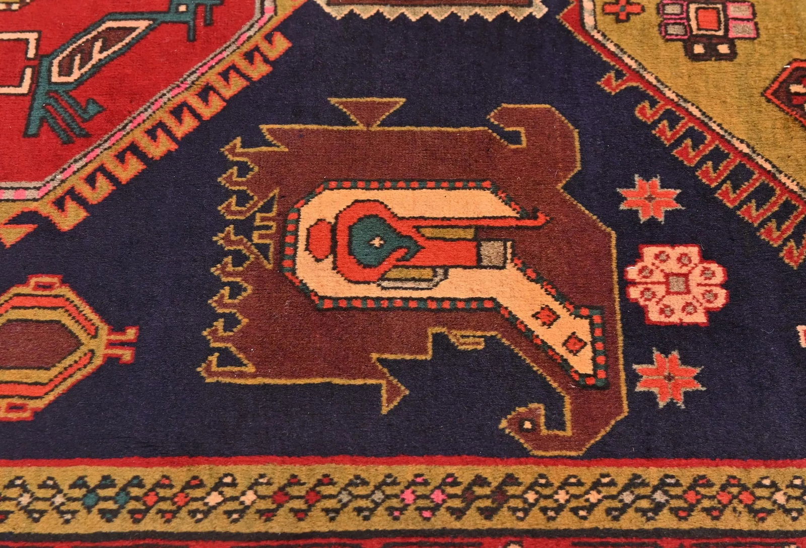 Vintage Purple Tribal 5X10 Meshkin Persian Runner Rug - 6